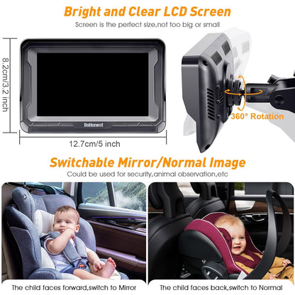 Baby Car Camera HD 1080P - Rear-Facing