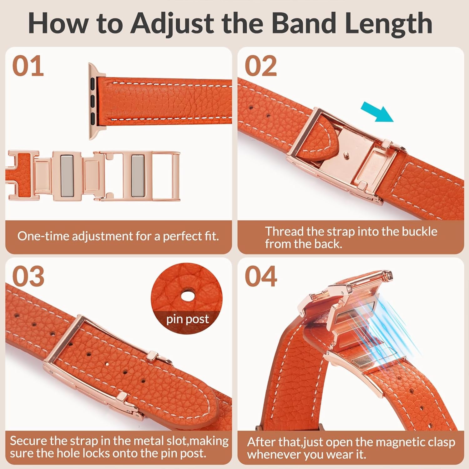 Leather Magnetic Band Compatible 