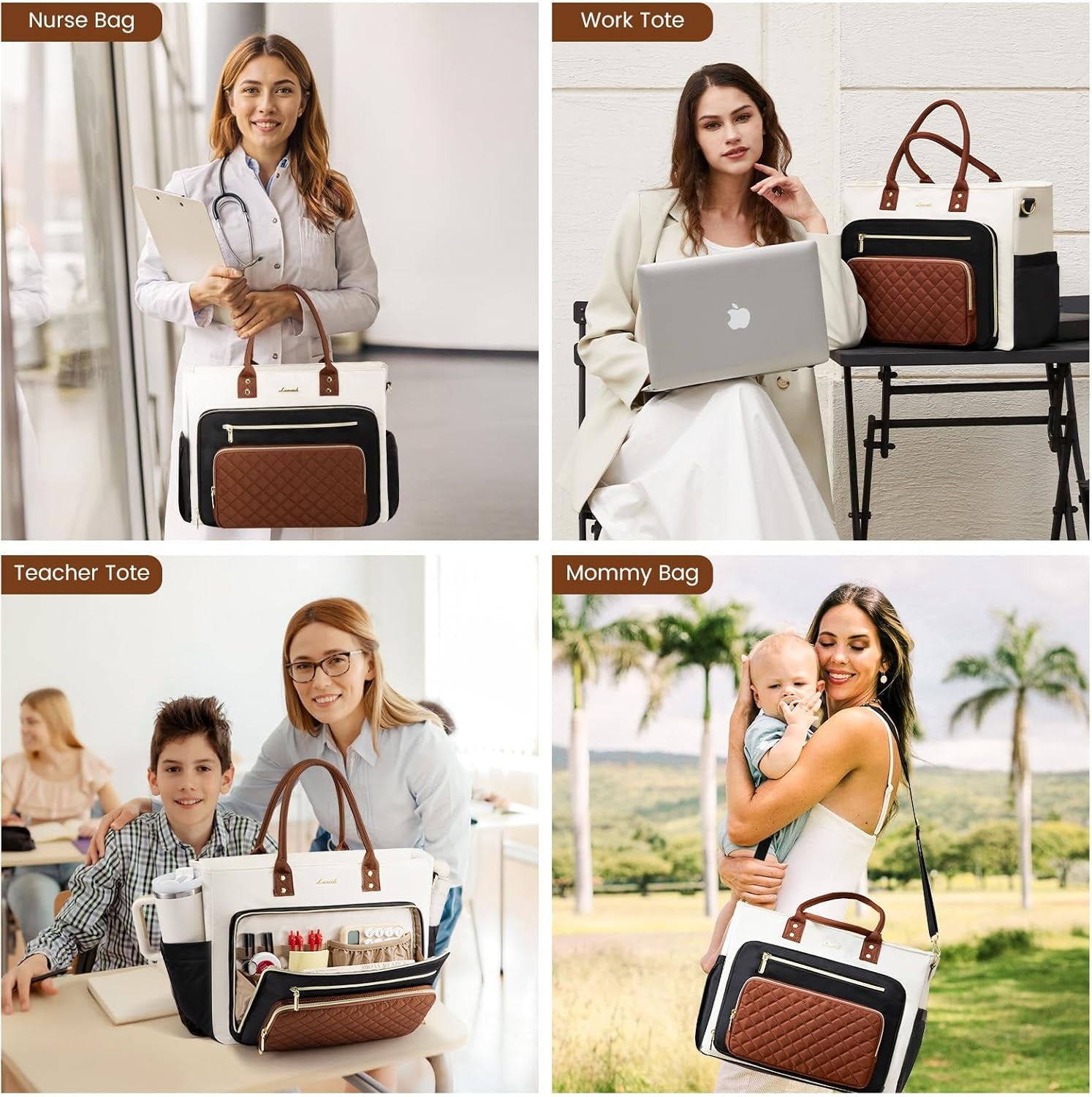 Teacher Tote Bag for Women Work, Laptop