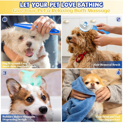 8PCS Dog Slicker Brush for Dogs Grooming