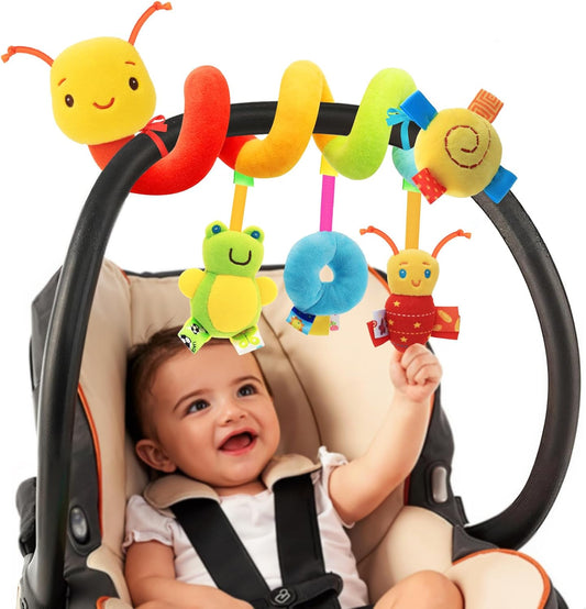 Spiral Car Seat Toys - Baby Sensory Soft