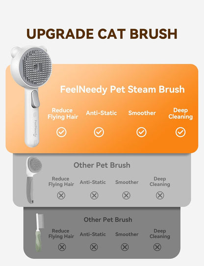 Cat Steam Brush, Brushes for Indoor Cats