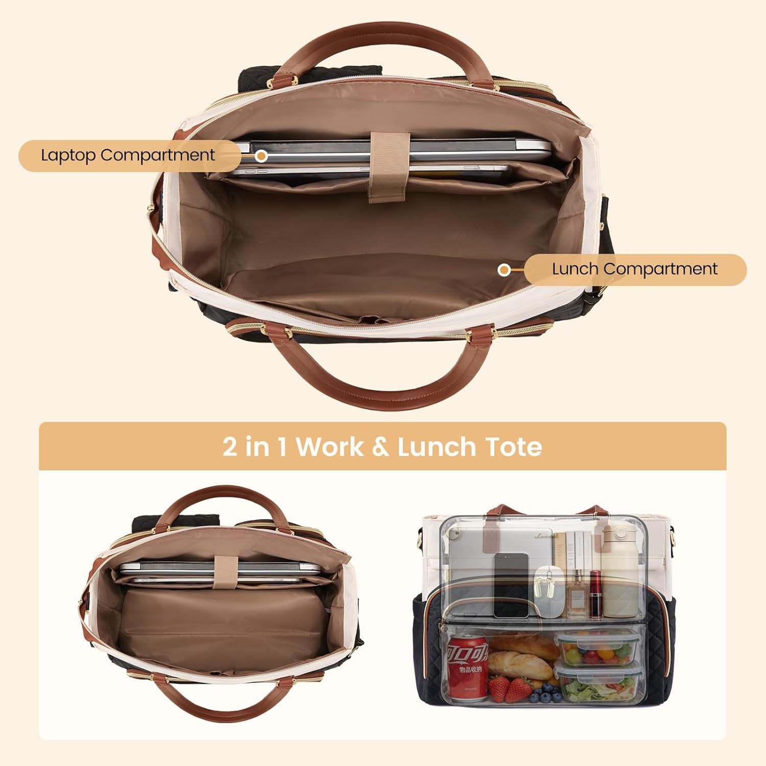 Lunch Tote Bag for Women, Work Bags 