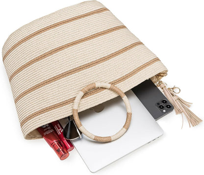 Beach Bags for Women Straw Tote Bag