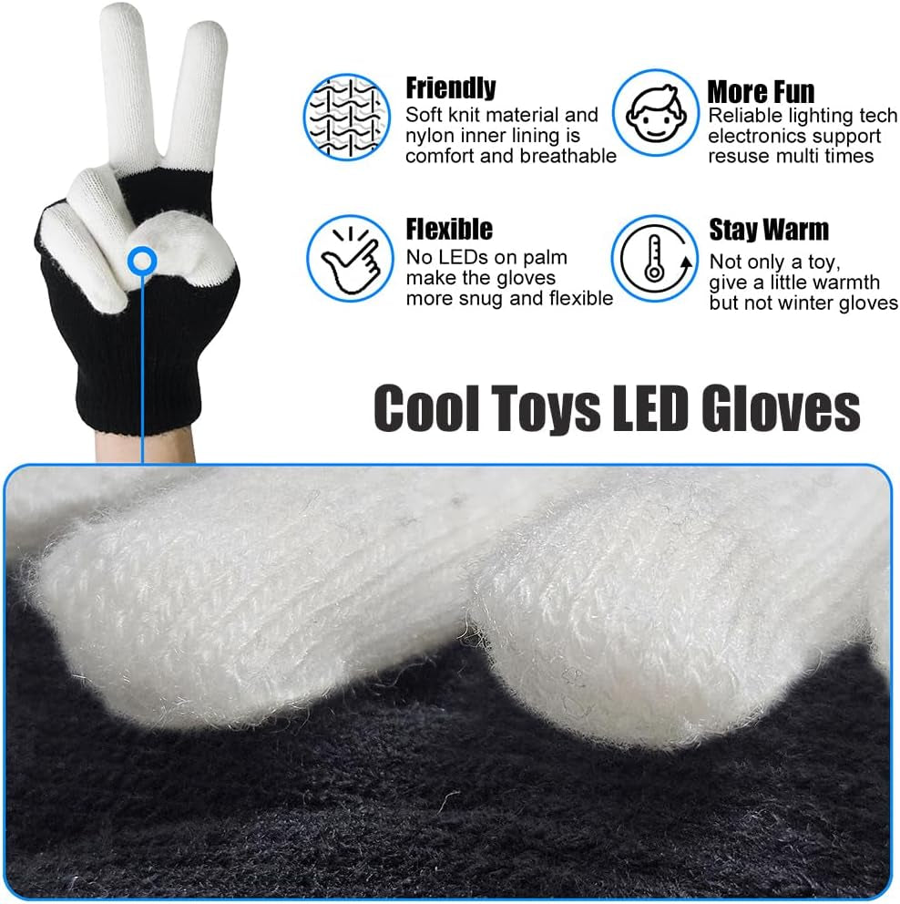 LED Light up Gloves Flashing Sensory Toy