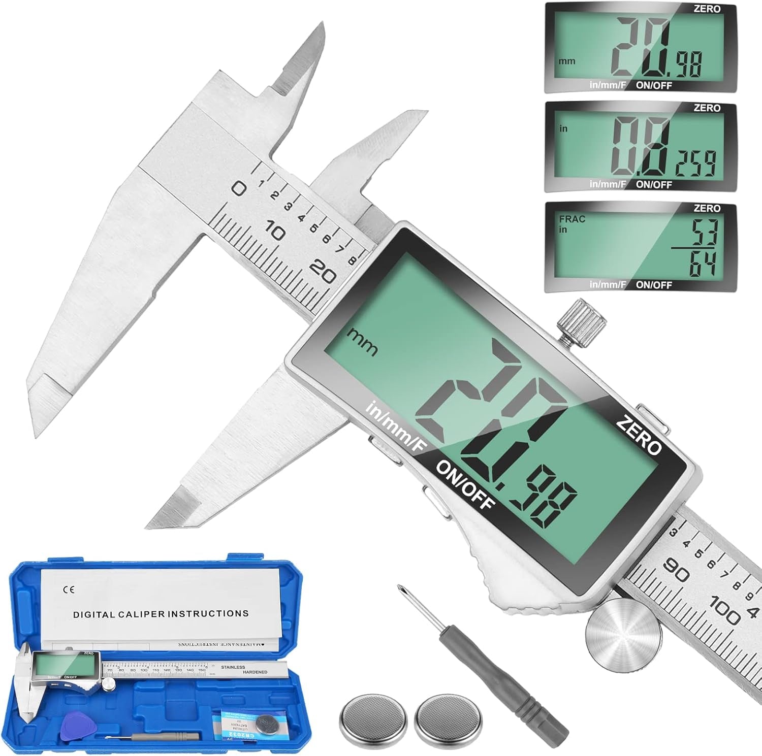 Digital Caliper, 6 Inch Caliper Tool
