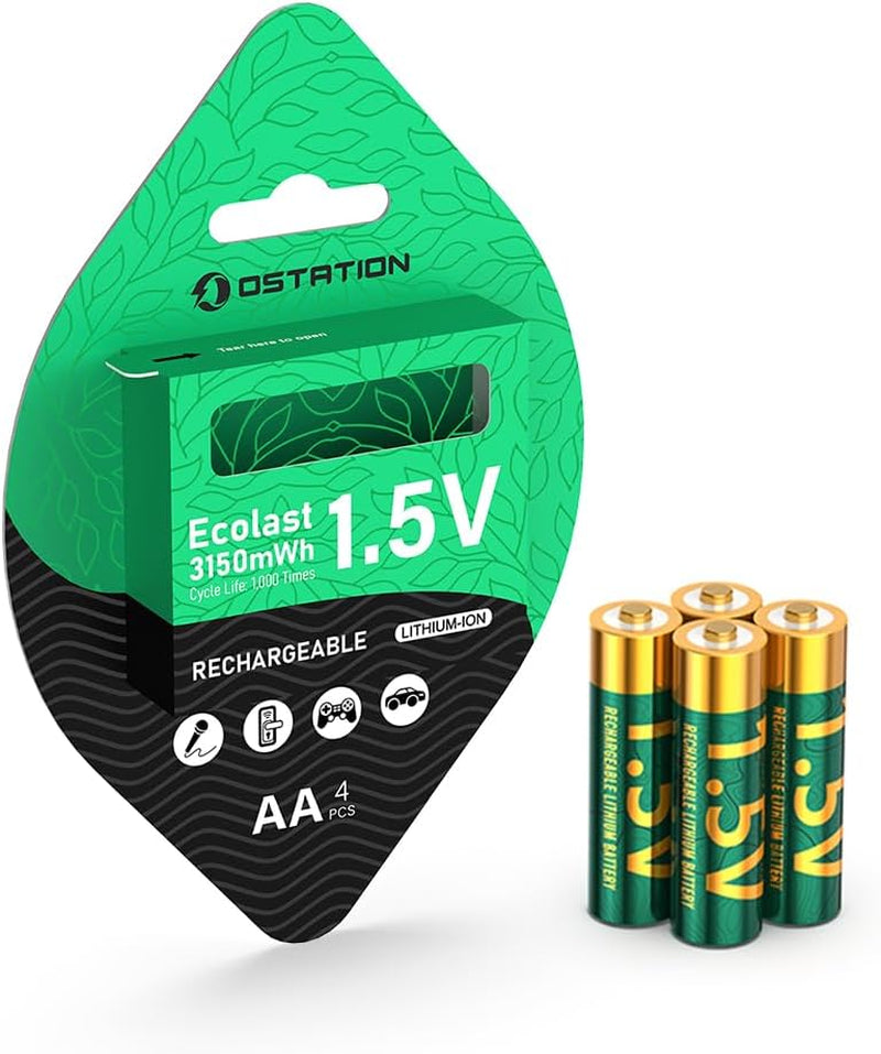 1.5V AA Rechargeable Lithium Batteries