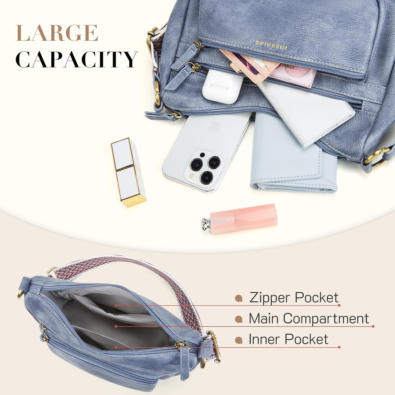 Small Crossbody Purse Women Quilted 