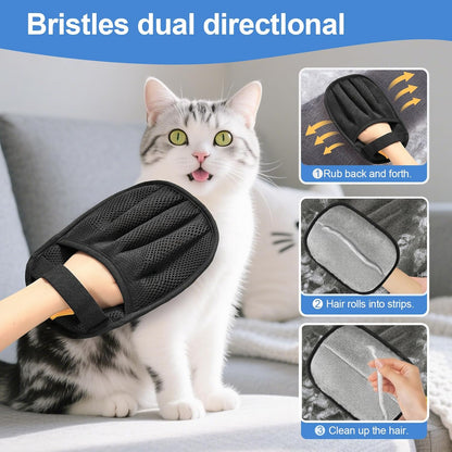 Pet Hair Removal Glove for Cats & Dogs