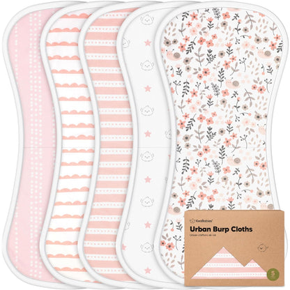 Organic Burp Cloths Baby Boy Girl 5-Pack