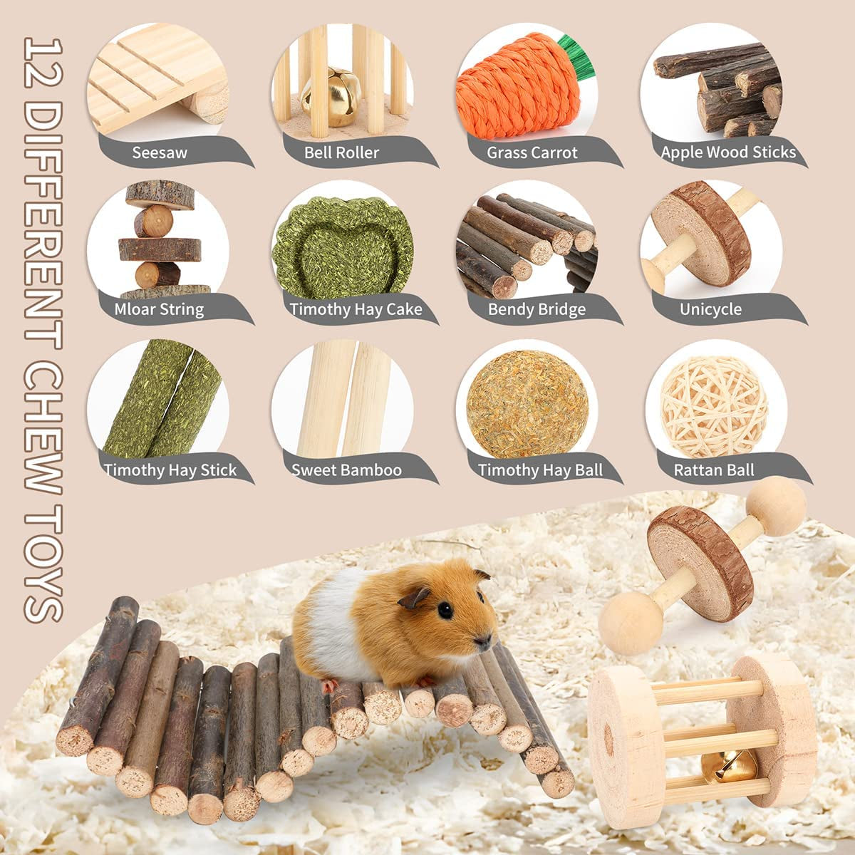 Hamster Cage Accessories, 12 Different