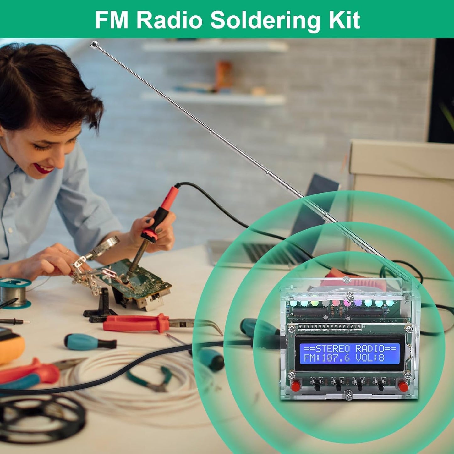 FM Radio Kit,ICSTATION Soldering Project