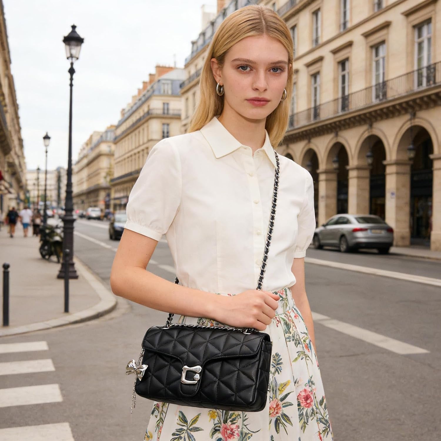Quilted Crossbody Bags for Women 