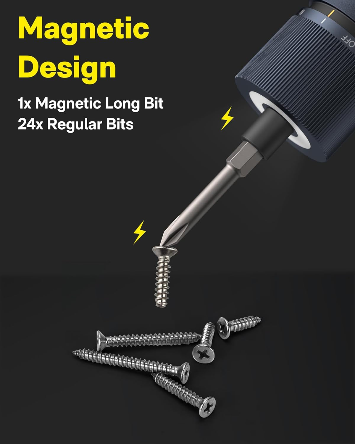 Electric Screwdriver Kit, Upgraded 1/4''