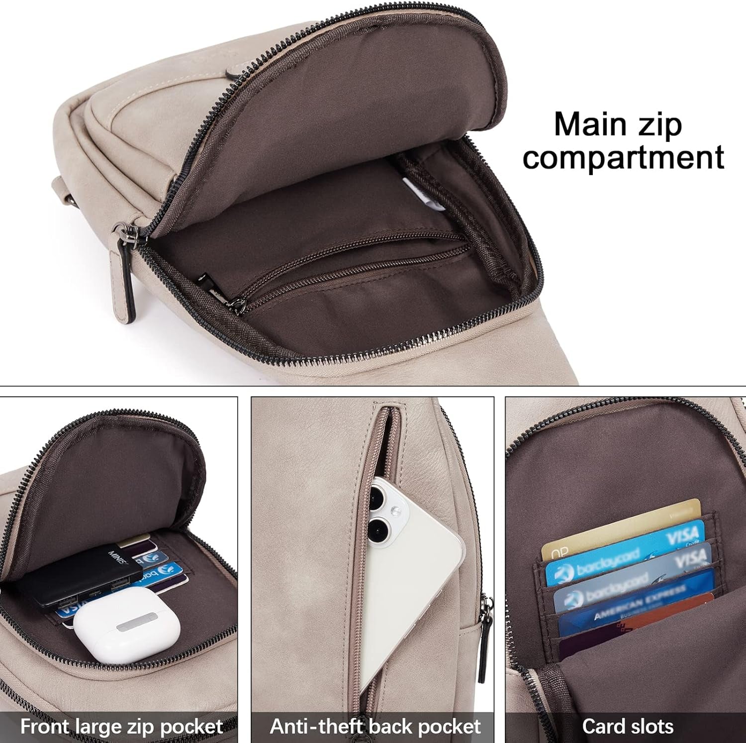Crossbody Bags for Women Men,Leather 
