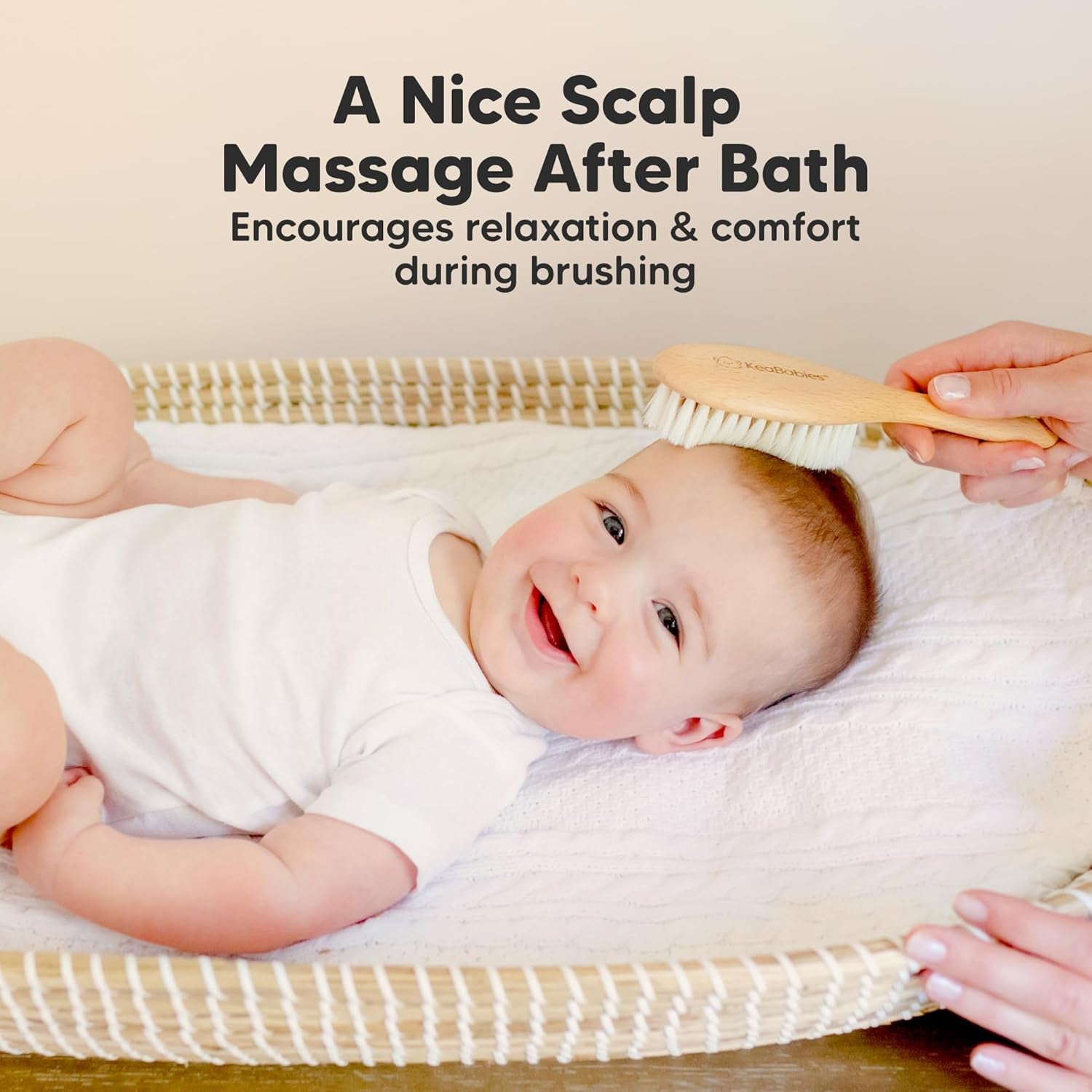 Wooden Baby Hair Brush for Toddler Girls