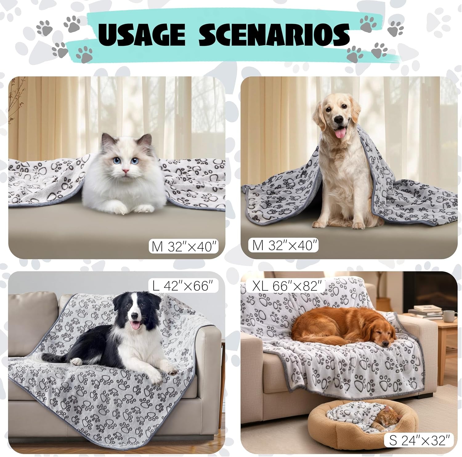 ® Premium Soft Dog Blanket Washable