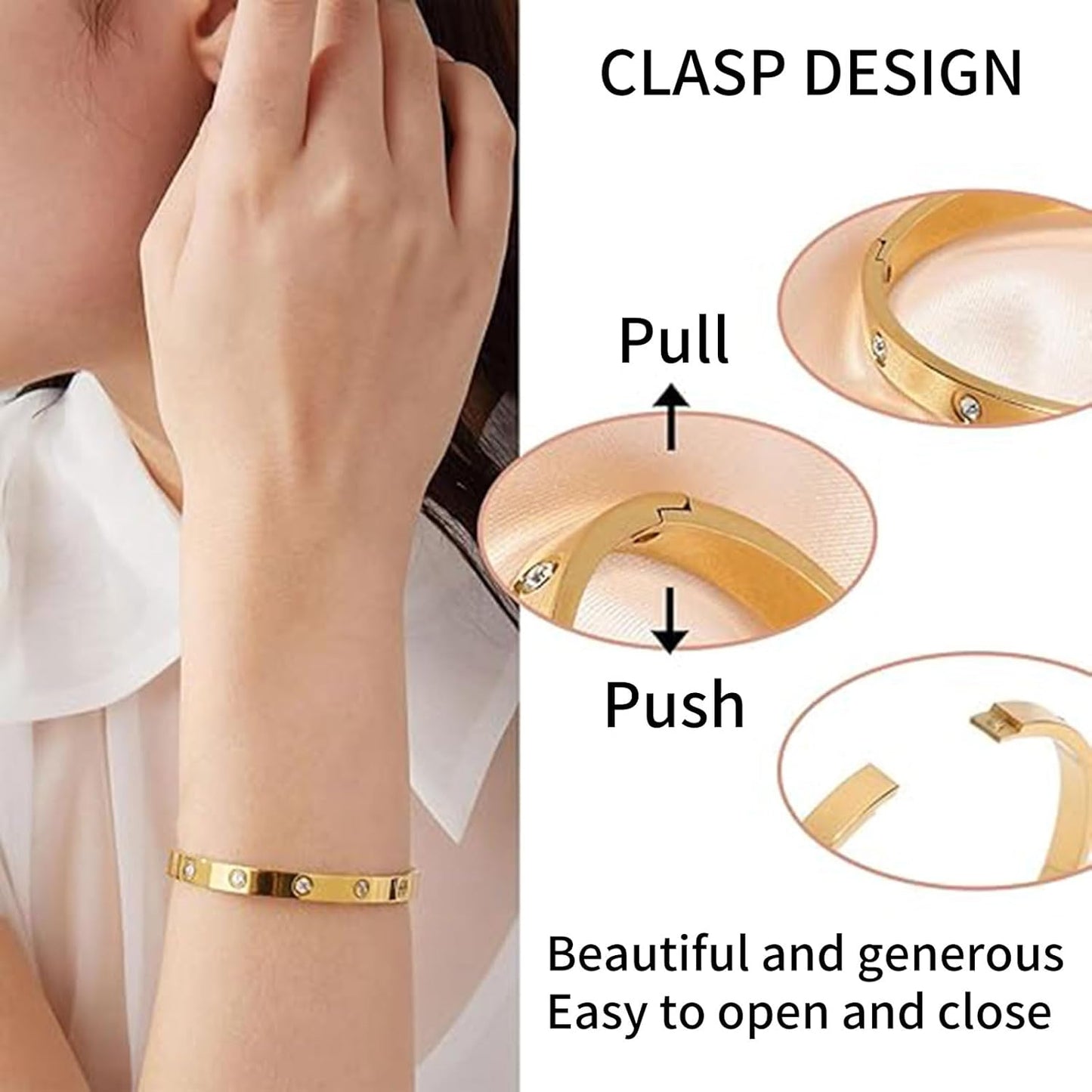 18K Gold Plated Four Leaf Clover Breclet