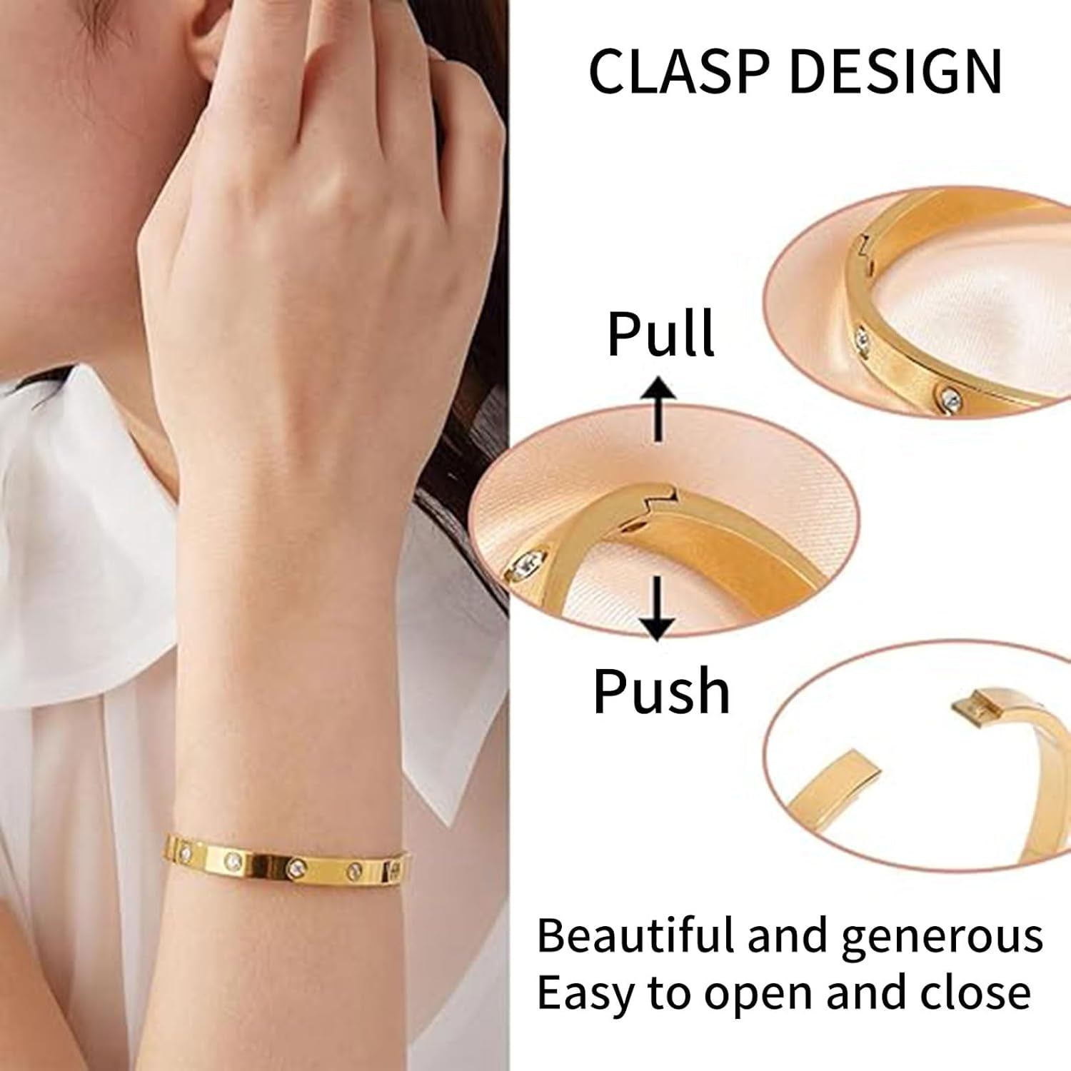 18K Gold Plated Four Leaf Clover Breclet