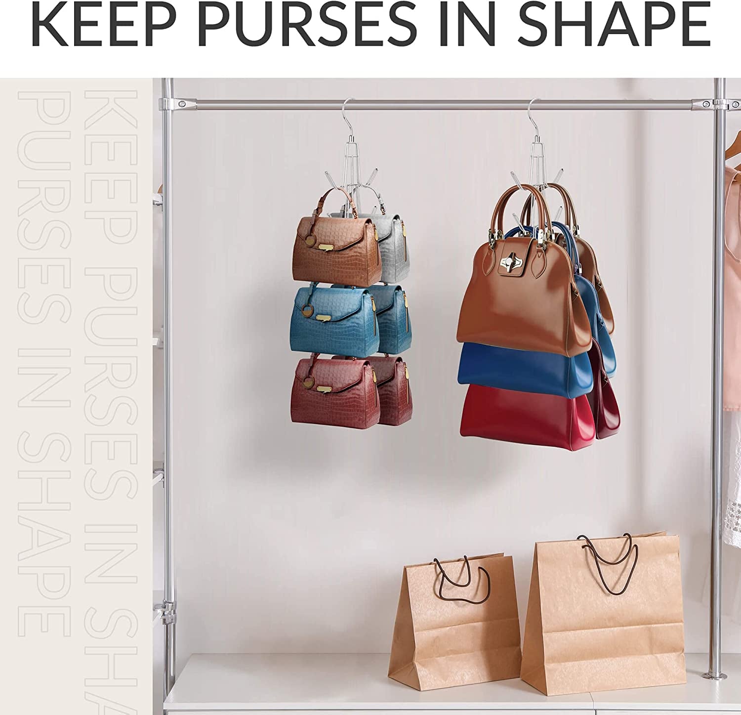 2 Pack Purse Organizer for Closet