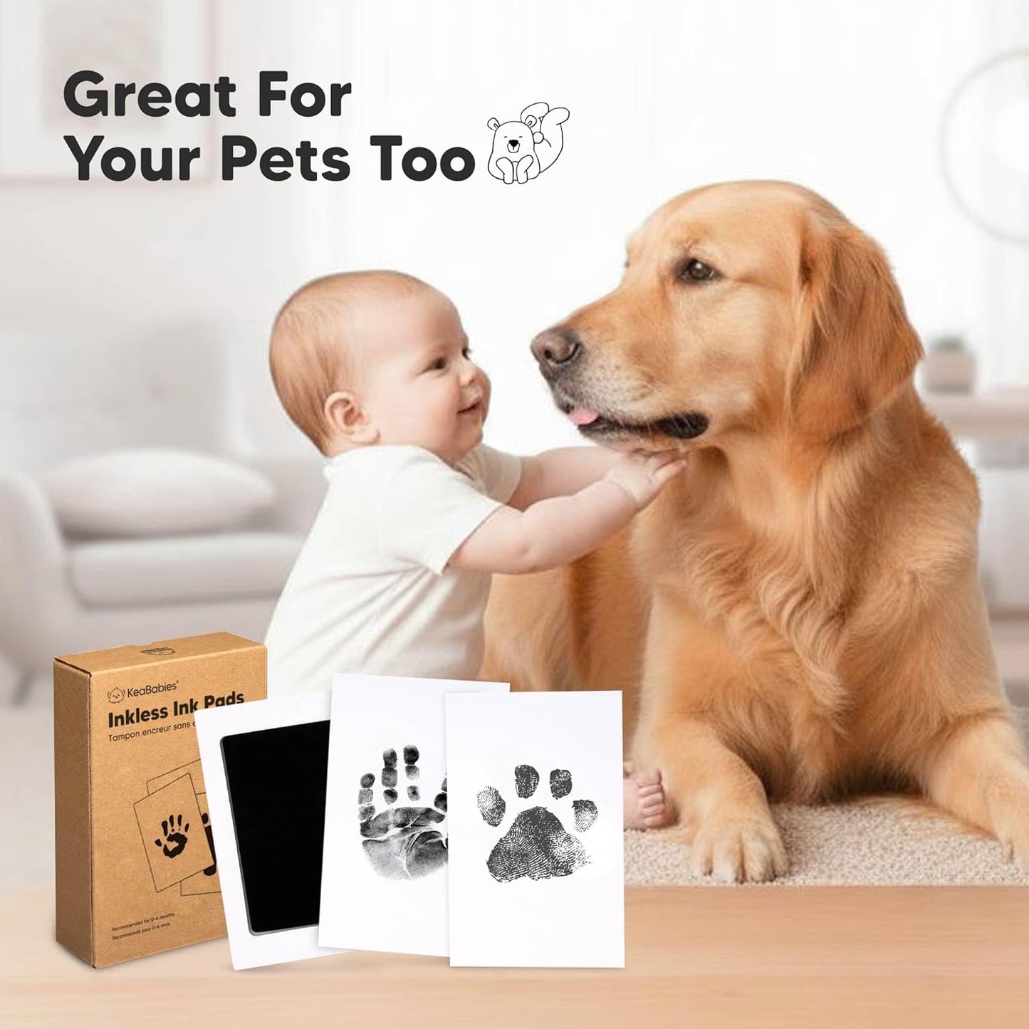 4Pack Inkless Baby Hand ,Footprint Kit
