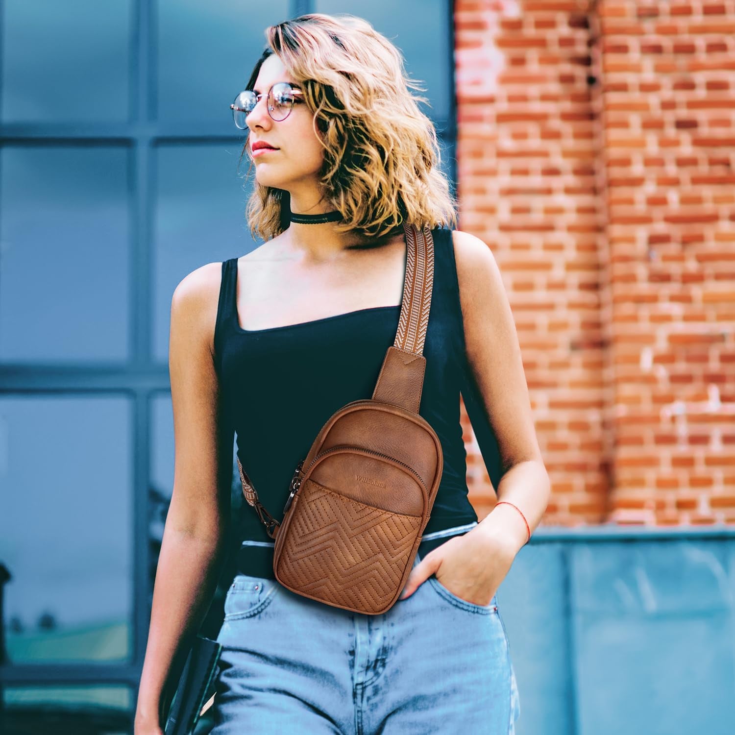 Leather Crossbody Bags for Women Small 