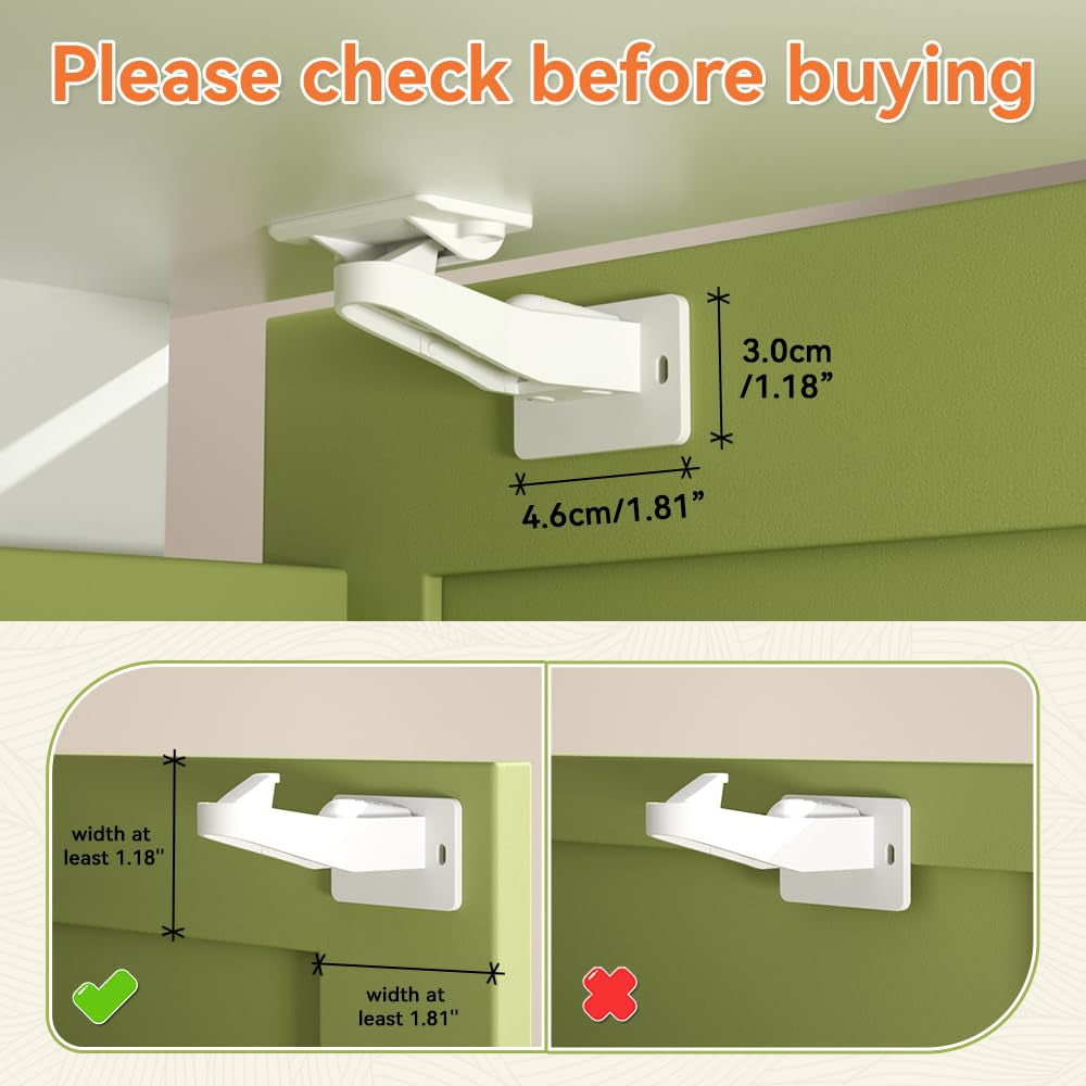 12Pcs Baby Safety Cabinet Lock Childproof