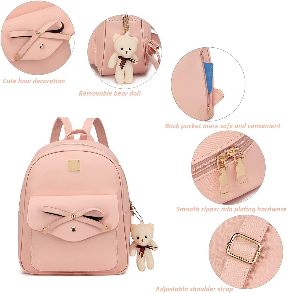 Cute Leather Mini Backpack Purse 