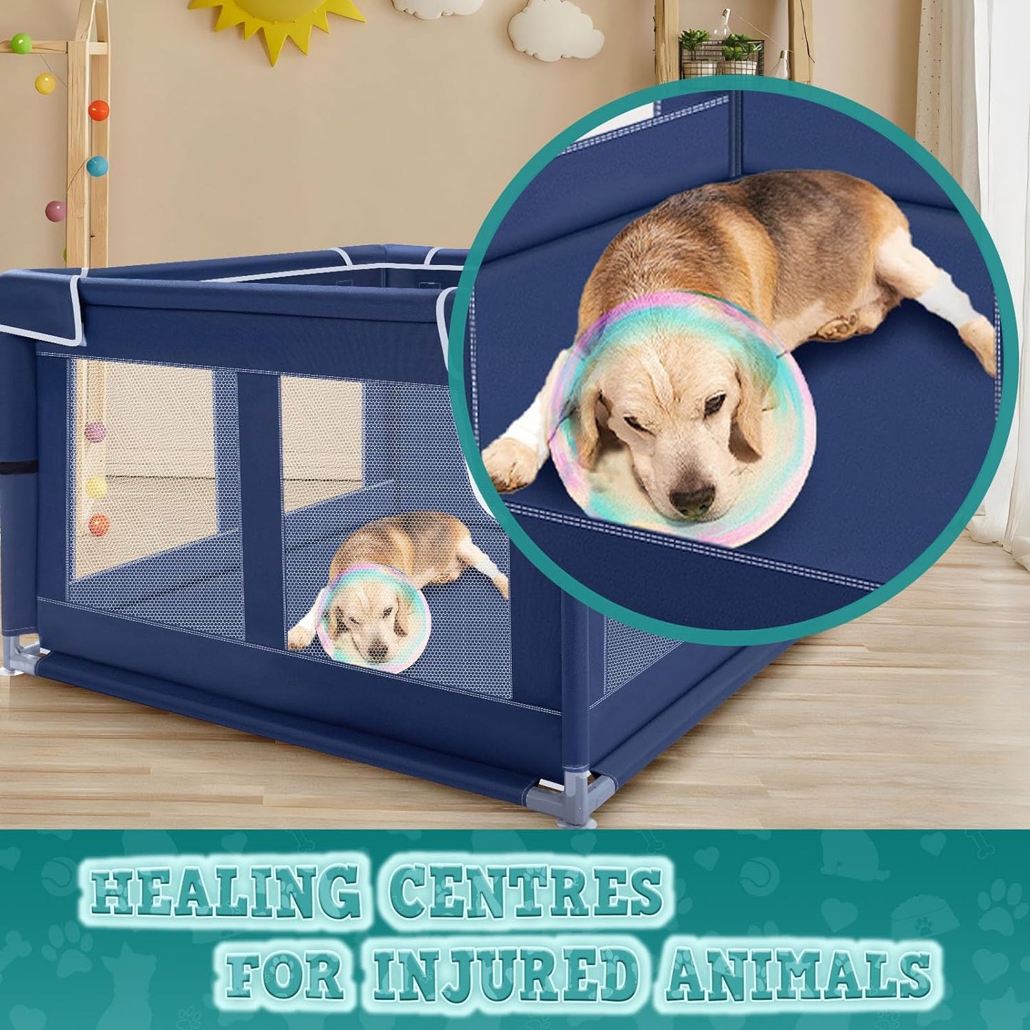 42X42 Inches Puppy Playpen with Gate