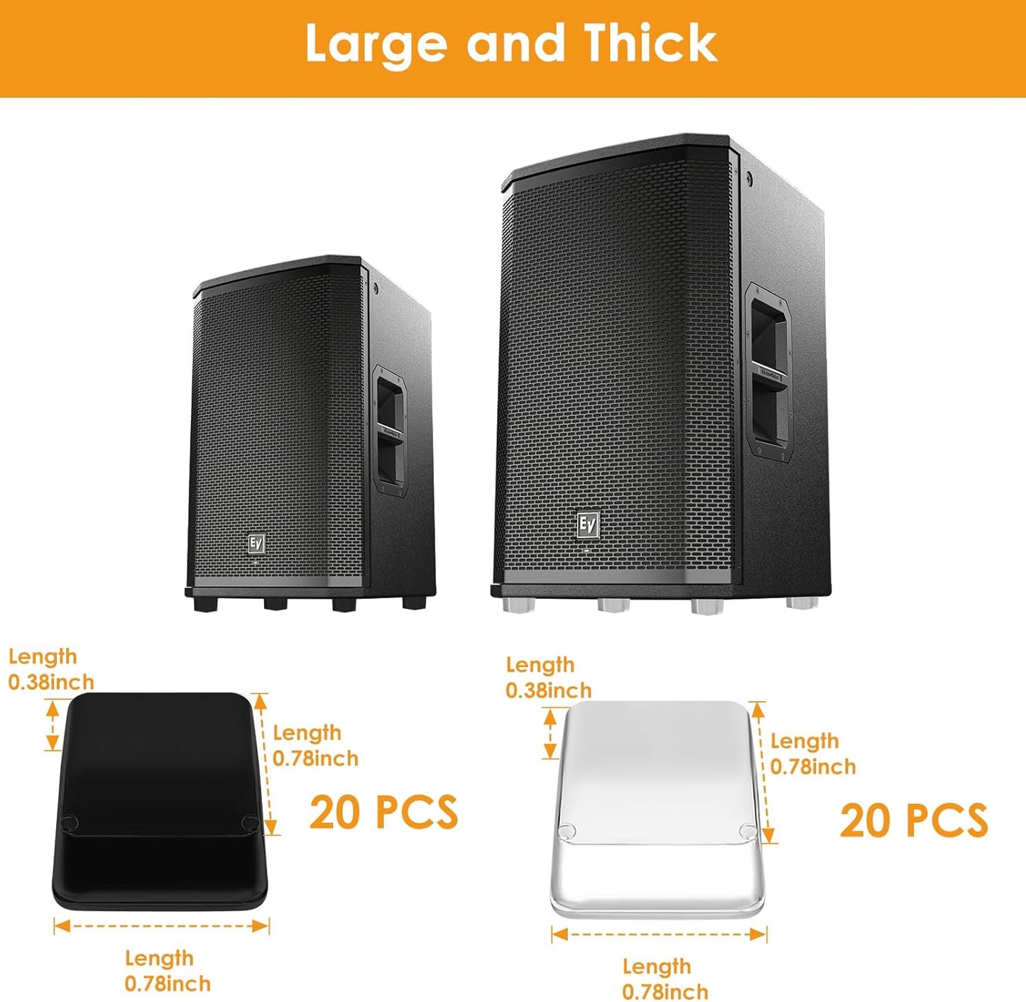 Rubber Feet for Electronics 40PCS Tall 