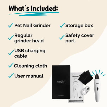 Luckytail Pet Nail Grinder for Dogs