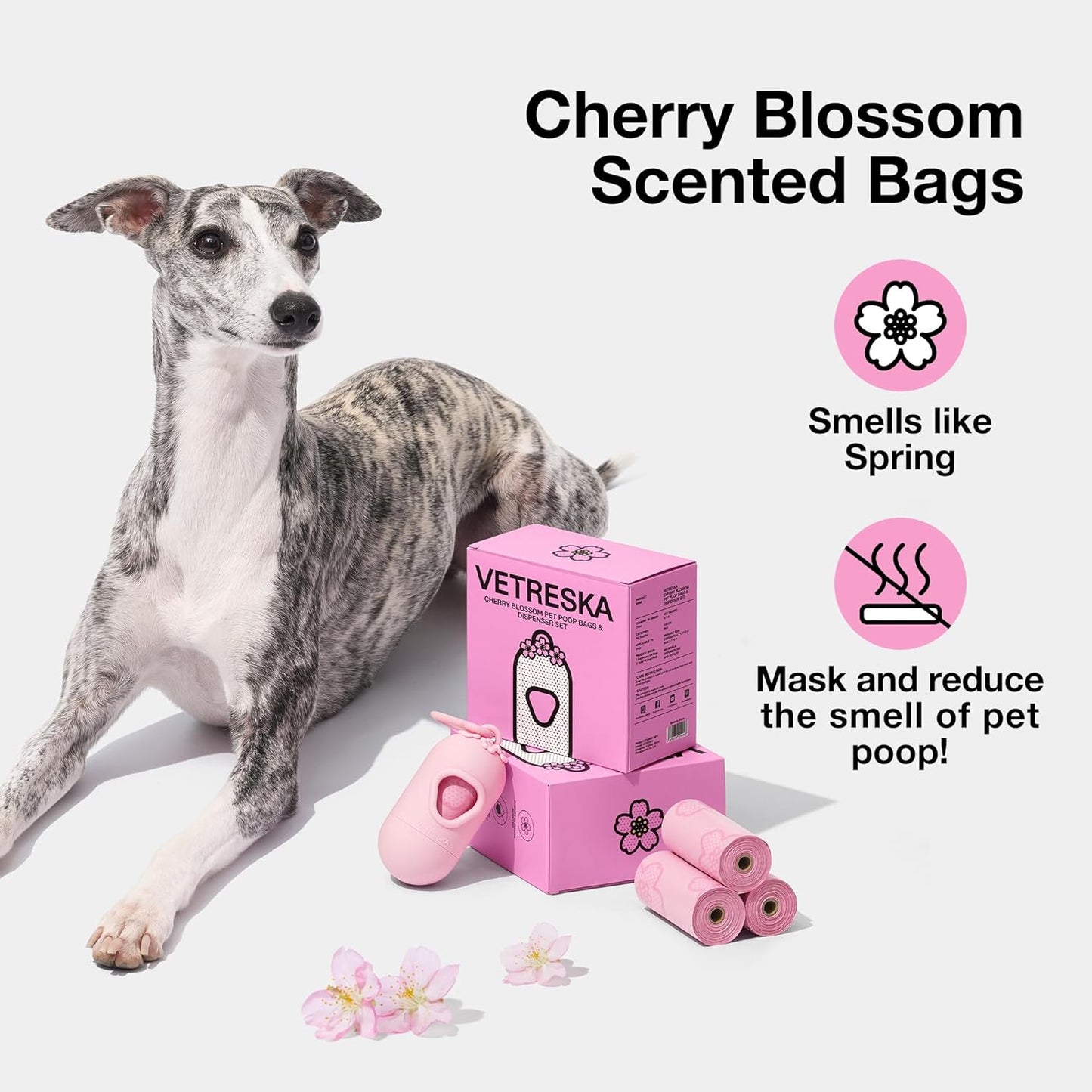 Dog Poop Bag Dispenser , Cherry Blossom
