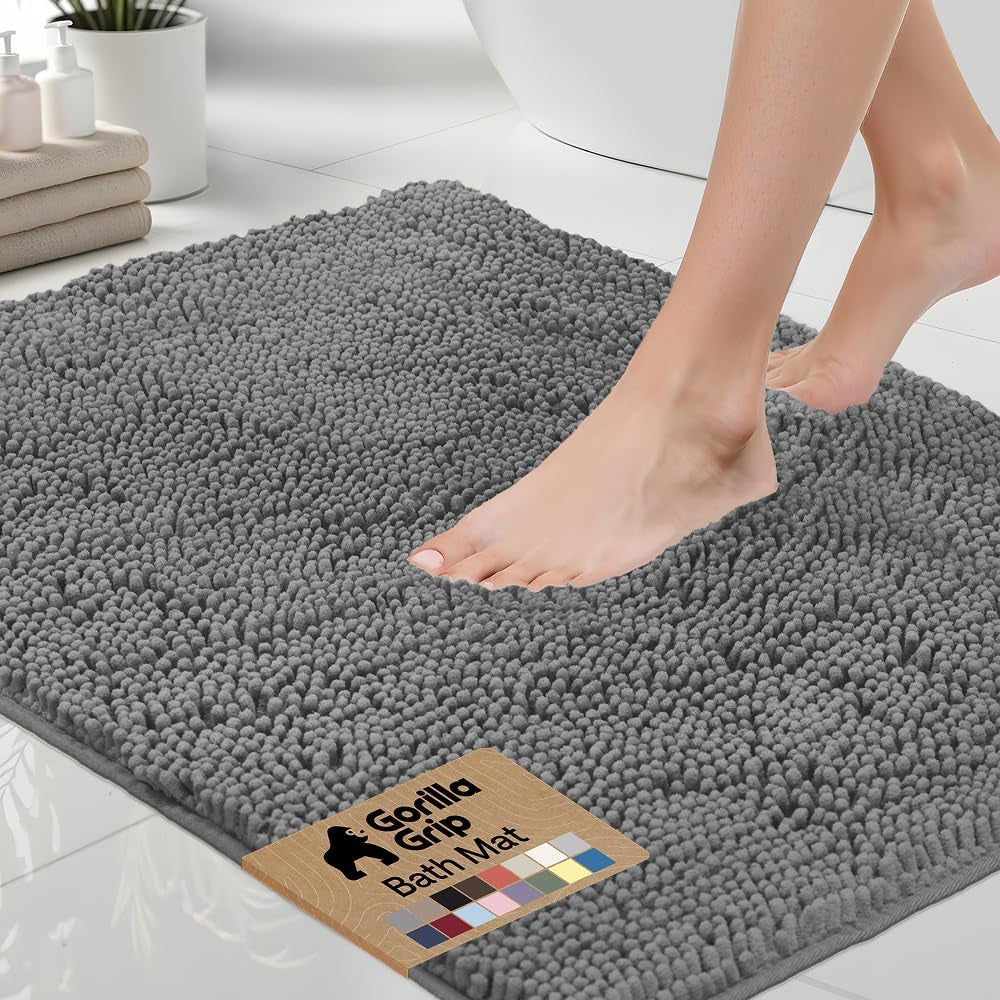 GORILLA GRIP Bath Rug Mat, Thick Soft