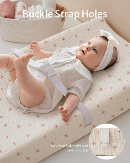 Muslin Changing Pad Cover for Baby Girls