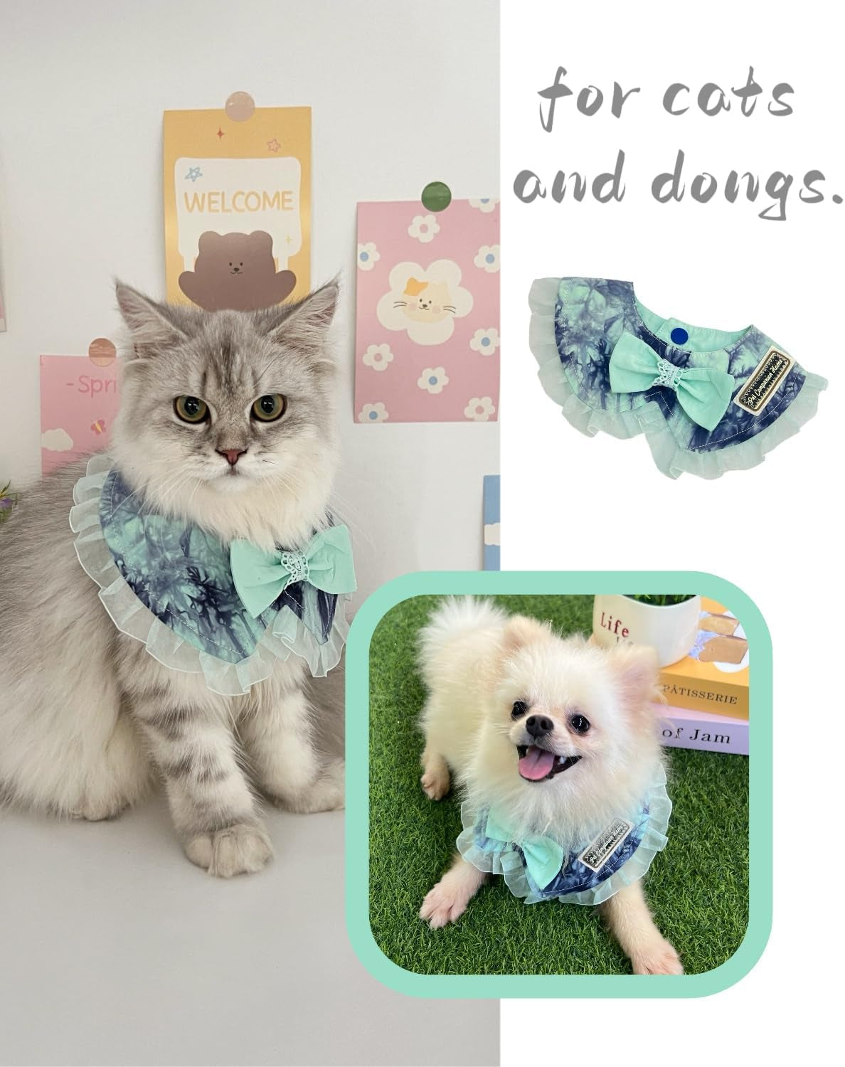 Adorable Tie-Dye Bib with Lace Trim