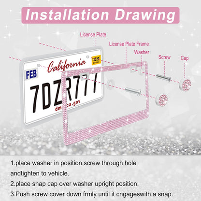 Bling License Plate Frame for Women