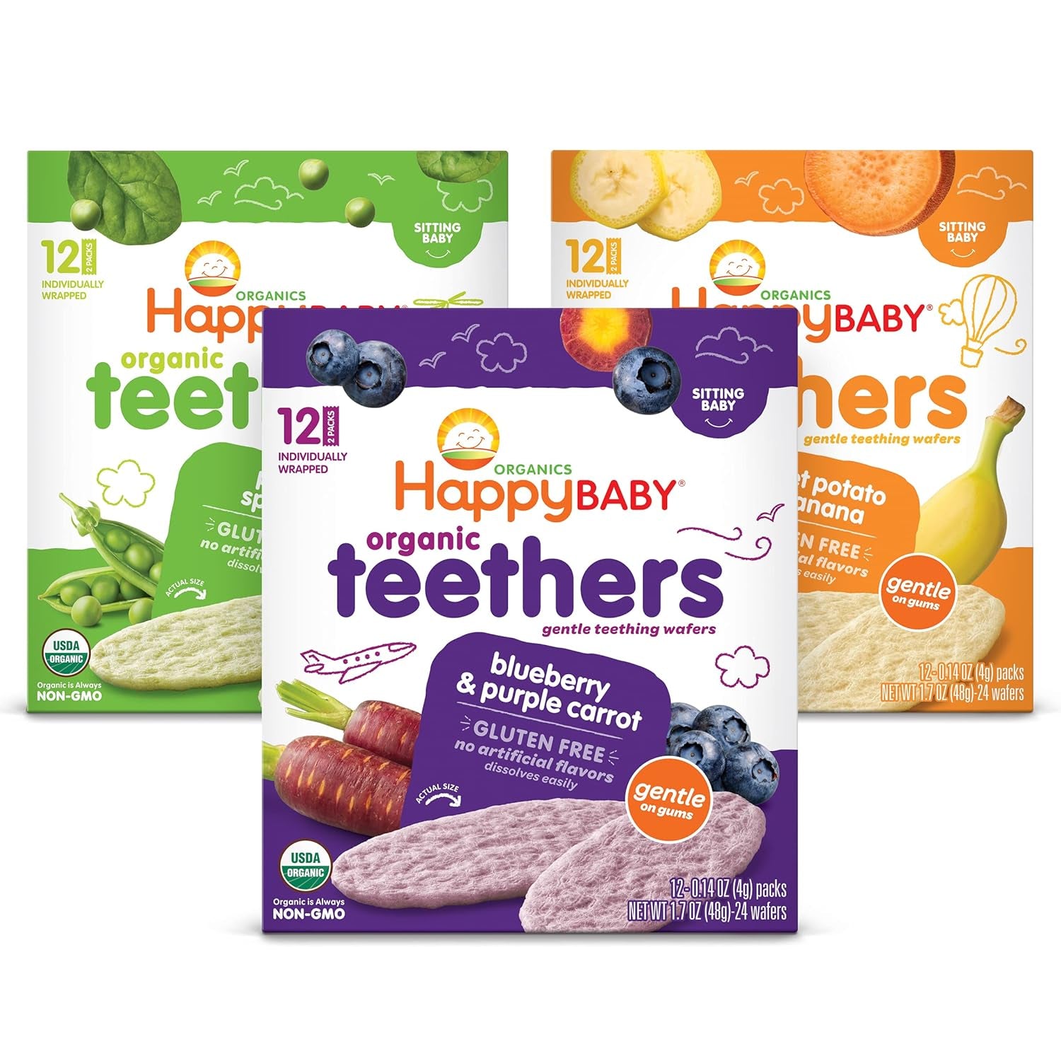 Organics Teether, 3 Flavor Variety Pack