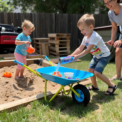 Kids Metal Wheelbarrow Child-Sized