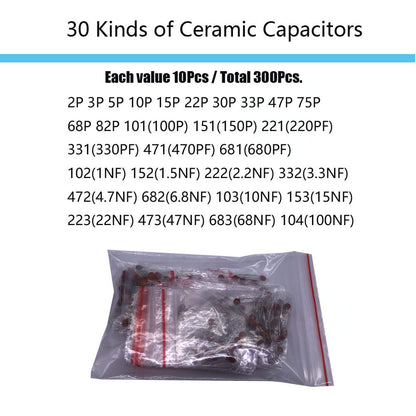 Electronic Component Kit Total 1390 Pcs