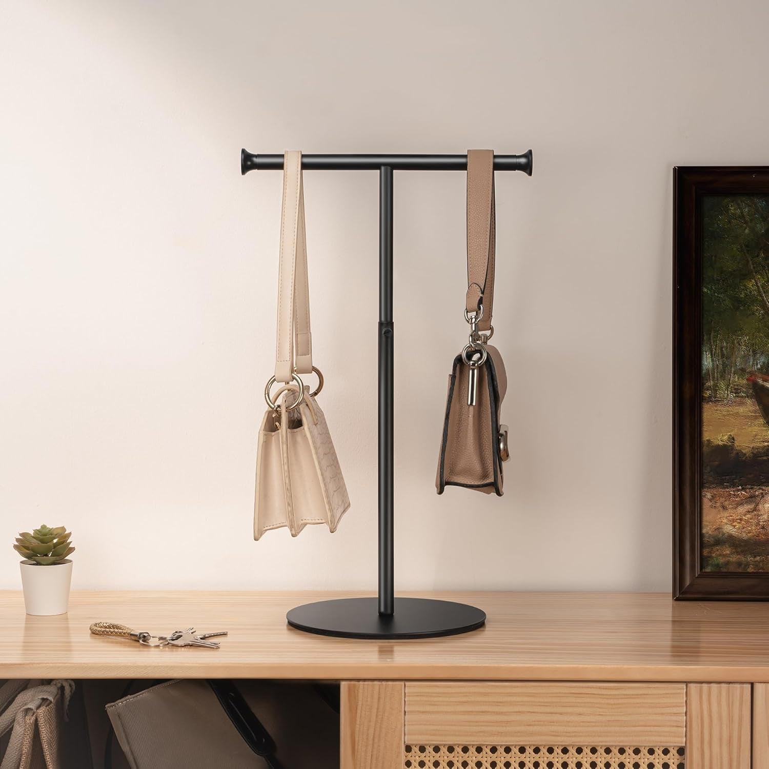 T Bar Purse Display Stand Tabletop