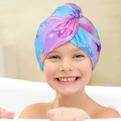 Microfiber Hair Towel Wrap for Kids