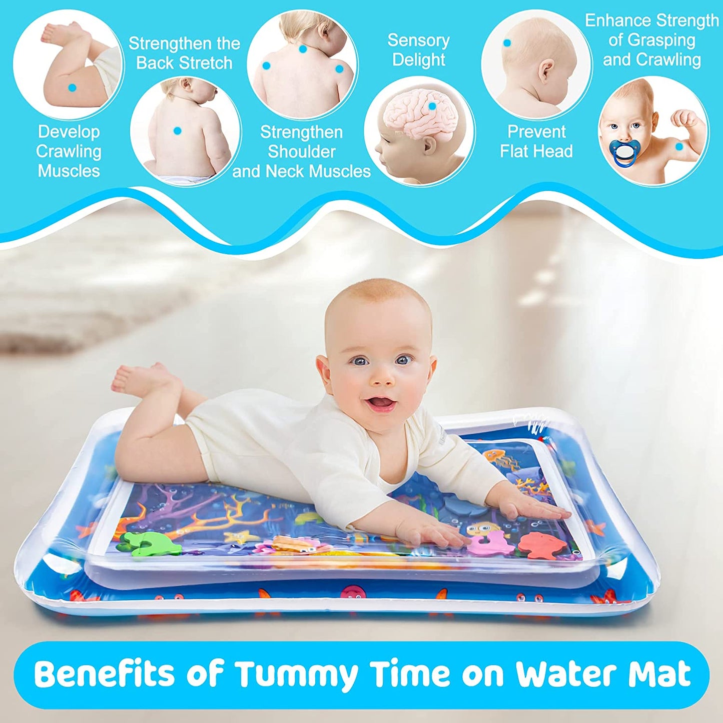 Tummy Time Water Mat丨Inflatable Tummy