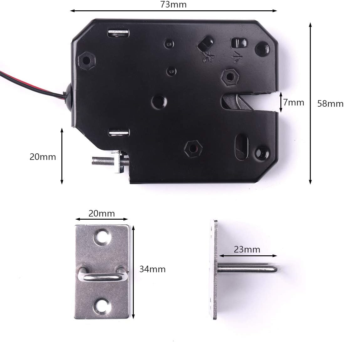 Electronic Lock,1Pcs DC 12V 2A Carbon 