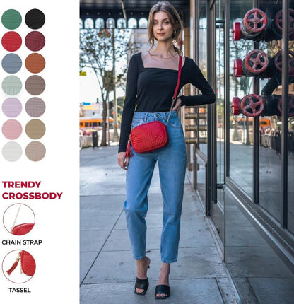 Quilted Crossbody Bags for Women Stylish