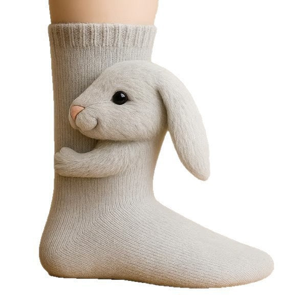 Animal Print Knitted Floor Socks