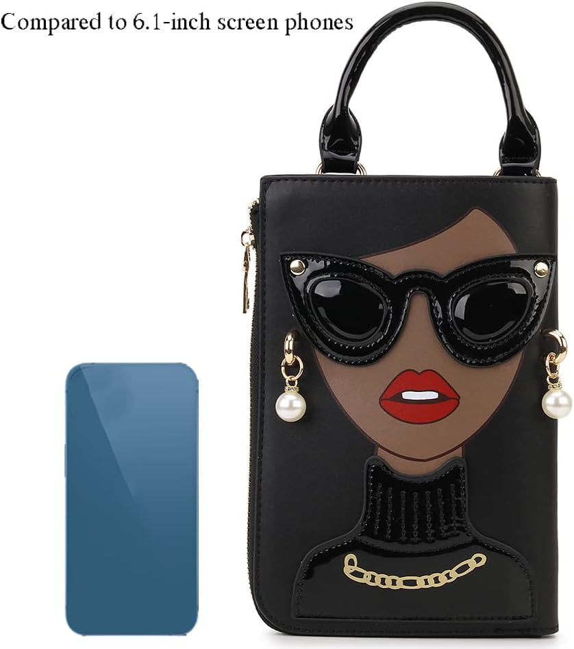 Women Novelty Lady Face Shoulder bag
