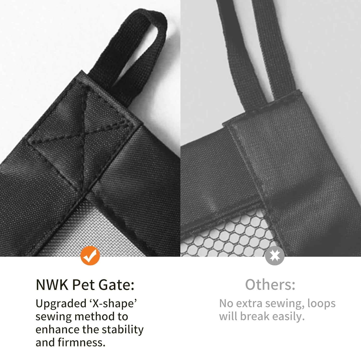 Magic Dog Gate for Stairs Pet Gate for the House Providing a Safe Enclosure for Pets to Play and Rest, 6 Hooks Design (30'' X 43'')