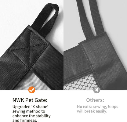 Magic Dog Gate for Stairs Pet Gate for the House Providing a Safe Enclosure for Pets to Play and Rest, 6 Hooks Design (30'' X 43'')