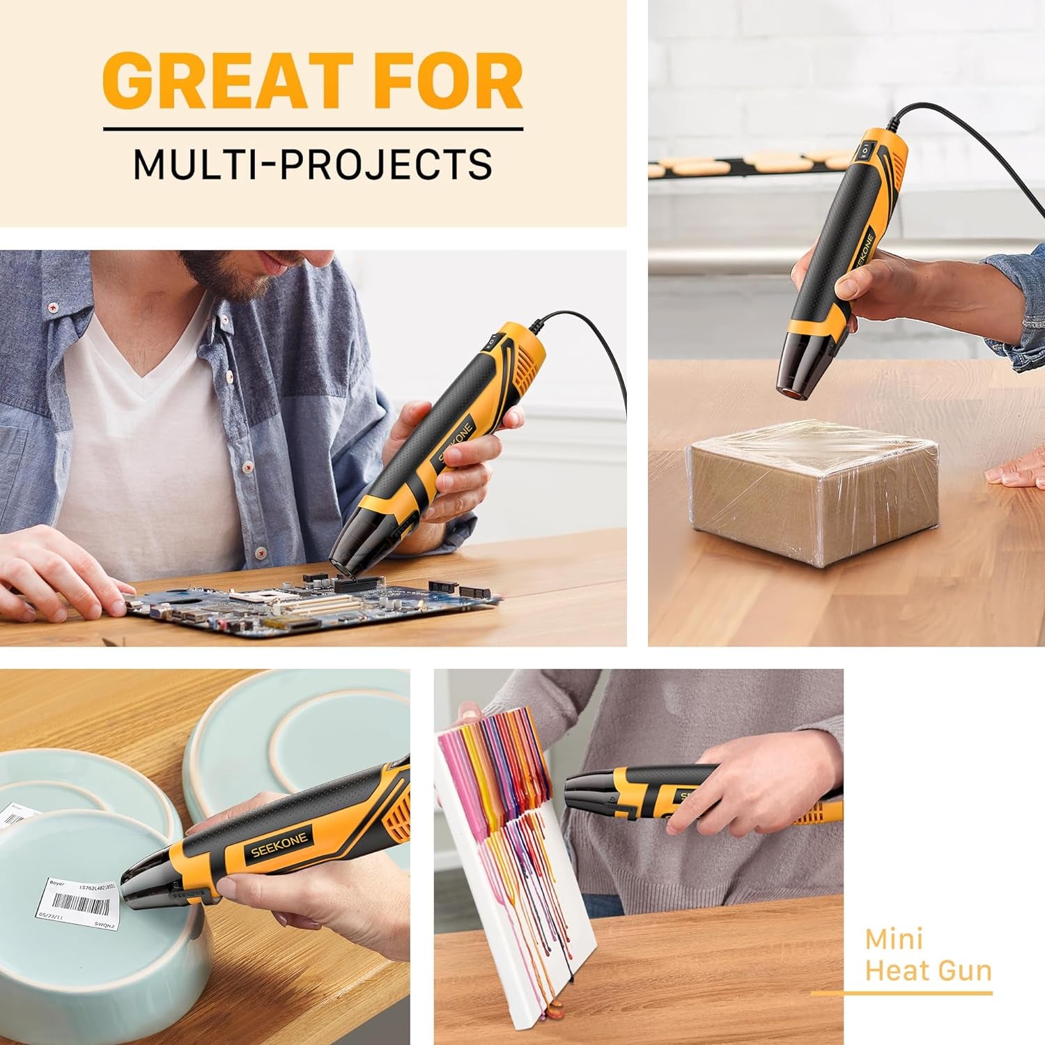 Mini Heat Gun, 350W 2-Temp Settings 500℉