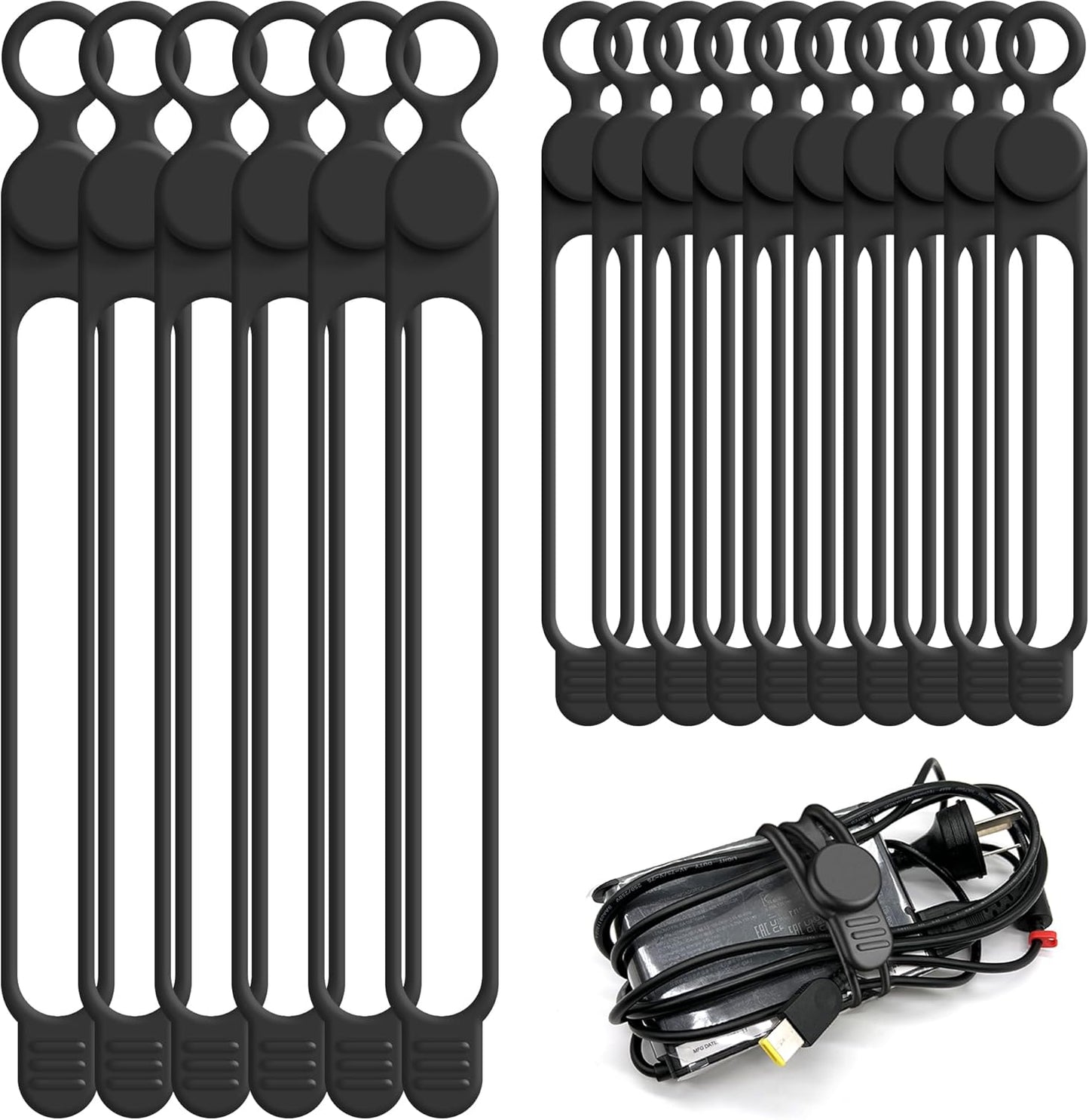 Silicone Cable Ties Cord Organizer
